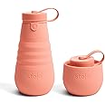 STOJO Collapsible Bottle | Reusable & Leakproof Travel Water Bottle, 20oz / 592ml