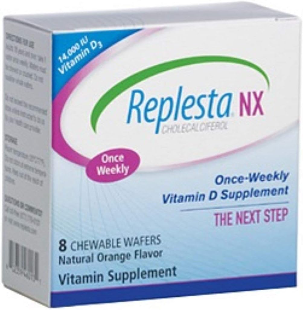NX Once Weekly Vitamin D Wafers, Orange 8 ea (Pack of 6)