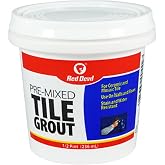 Red Devil 0422 Pre-Mixed Tile Grout - Professional Quality, Excellent Adhesion, Ideal for Wall &amp; Floor Use - 1/2 Pint, White, Made in USA