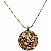 GUAAFA Bible Verse & Lion Pendant for Men Locket Necklaces - Blessed is the One Who Trusts In the Lord | Christian Faith Religious Gifts Jewelry for Women