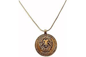 GUAAFA Bible Verse & Lion Pendant for Men Locket Necklaces - Blessed is the One Who Trusts In the Lord | Christian Faith Religious Gifts Jewelry for Women