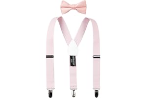 Spring Notion Boys' Suspenders and Solid Color Bowtie Set
