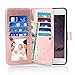 idudu iPhone 6 Plus/iPhone 6S Plus Case, Luxury PU Leather Wallet Flip Cover Case with Credit Card Holder Built-in 9 Card Slots & Wrist Strap for iPhone 6 Plus/iPhone 6S Plus 5.5 Inch (Rose Gold)