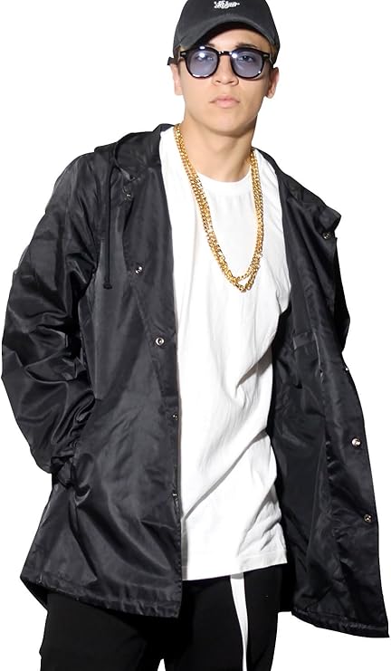 Amazon ブラックホース Black Horse コーチジャケット メンズ ストリート ナイロンジャケット 大きいサイズ 春 秋 冬 韓国 ファッション ストリート系 アウトドア アウトドアジャケット 通販