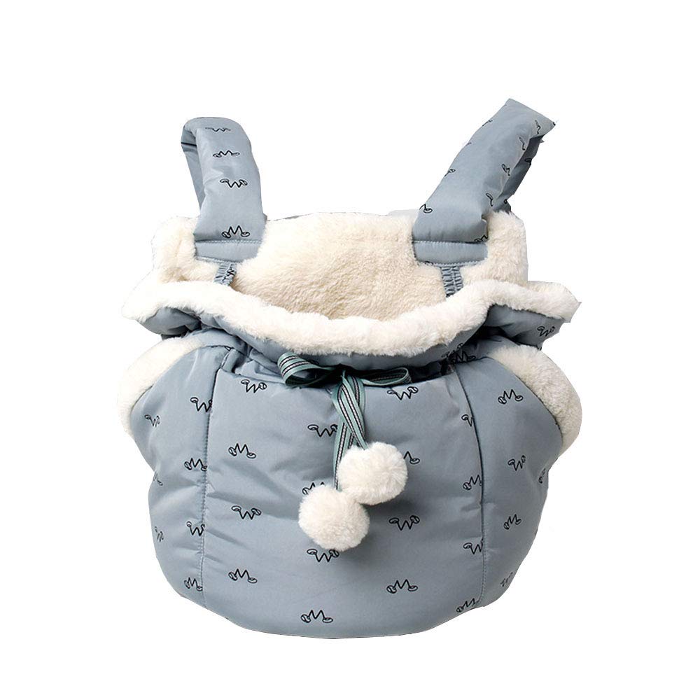 Adjustable Pet Cat Carrier Front Chest Backpack Hands-Free Backpack Travel Bag for Small Dog Puppy Cat Outdoor Padded (blue)