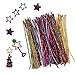 300Pcs Glitter Sparkle Pipe Cleaners Tinsel Chenille Stems,10 Colors Metallic Pipe Cleaners for DIY Crafts,Arts,Wedding,Home,Party,Holiday Decoration 6 mm x 12 Inch