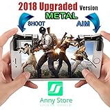 [Upgraded Version] Fortnite Mobile Controller - Mobile Game Controller for PUBG - Sensitive Aim Triggers for PUBG/Rules of Survival - L1R1 Mobile Game Trigger Joystick Gamepad for Android IOS