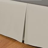 Linen Home Double Box Pleated Base Valance Sheet 135x190 +40cm Skirt view 5