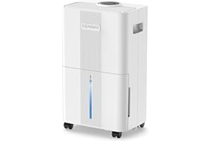 ASAHWO 1600 Sq.ft Dehumidifier for Home, 21 Pints Dehumidifier for Basement with Drain Hose, Quiet Dehumidifiers Smart Humidity Control, 24H Timer, 3 Modes, Portable for Bedroom,Bathroom