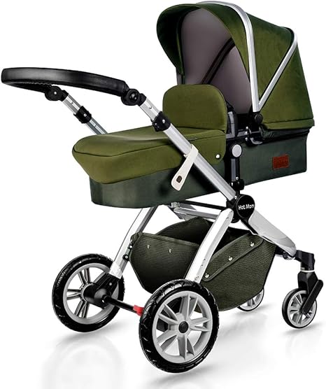 green pushchair