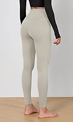 ODODOS Women's Cross Waist Yoga Leggings with Inner