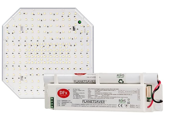 planetsaver LED emergencia retro-fit Kit con proyección y sensor ...