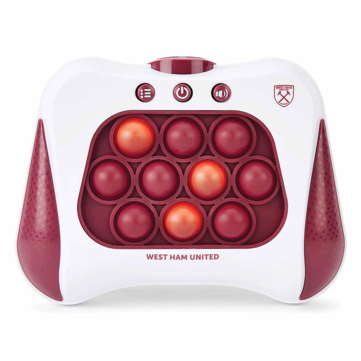 West Ham FC Officially Licensed Pop It Electric: Pop Up Lights Puzzle Game. Perfect for any fan of the Hammers. Ideal Kids Toy Gift - Bubble Sensory, Electronic Smart Antistress Fidget Toy