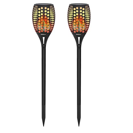 Solar LED Gartenleuchten,2 Pack,Wasserdicht,Realistische Fackel.Flammeneffekt, Geliefert werden 2 Stück Solar Leuchten.