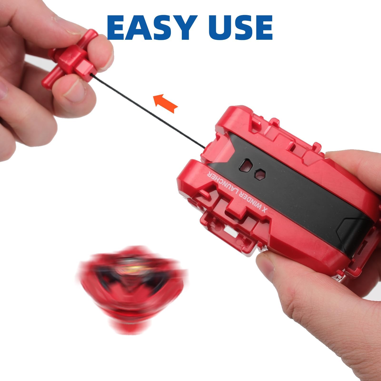 DEZAWRTY Gyro X Set, Buster Dran UX Attack Type with X String Launcher, Right-Spin Blade Starter Pack, Great Toy Gift for Boy Kid 6+