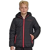 Spyder Reversible Boys Puffer Jacket - Fleece Lined Puffer Coat with Hood, Sherpa Winter Kids Outerwear, Sizes 4-20