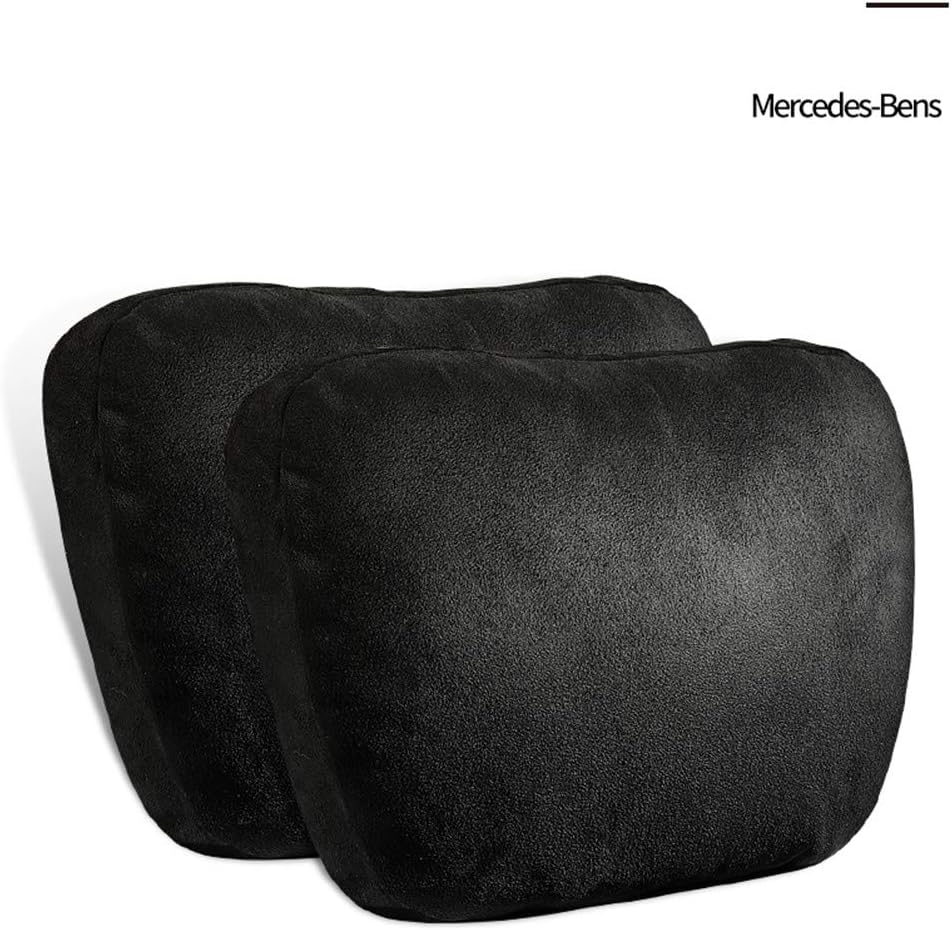 LEEEC Car Headrest, Mercedes-Benz S-Class Maybach with The Same Paragraph Cervical Pillow Car Seat Car Cushion 2 Pcs,G