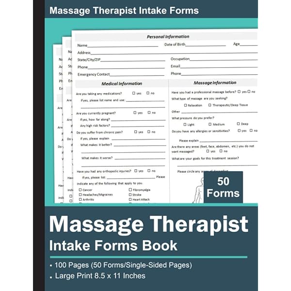Massage Therapist Client Intake,Consent,SOAP Notes Male