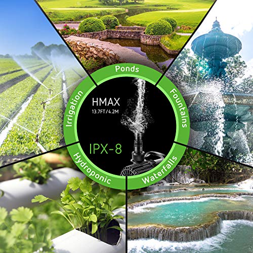 5 VIVOSUN+Submersible+Pump100W+Waterfall+Hydroponic