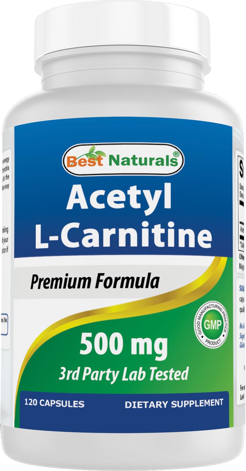 Best Naturals Acetyl L-Carnitine 500 mg 120 Capsules