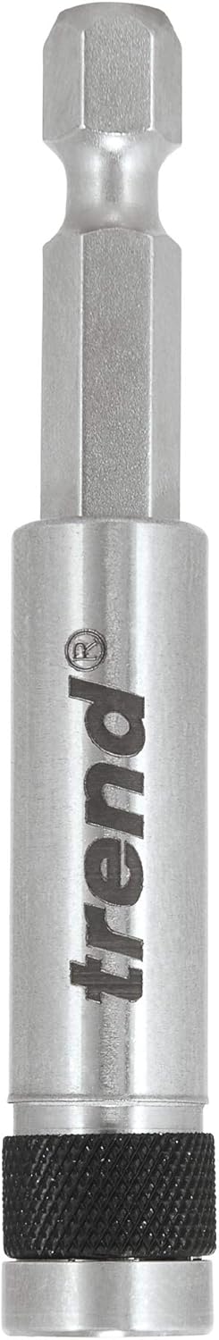 Trend Snappy 66mm Micro Diameter Magnetic Bit Holder, 25mm Bit Holder with Chuck Retention, Centrotec Compatible, SNAP/BH/M