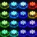 AKDSteel Submersible LED Light, RGB Multi Color Waterproof Battery Powered Lights with Remote Controller for Pool Fountain Vase Decoration Pond Garden Party Hot Tub Weeding - 4 Pack