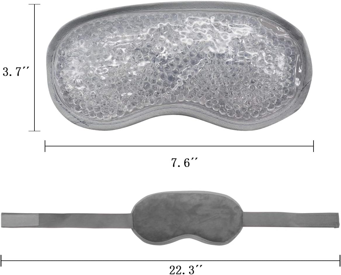 HiFineCare Cold&Hot Eye Mask Gel Bead Cooling Eye Mask for Eyes Puffy Assisted Sleep and Other Problems for Eye Reusable Plush Eye Ice Pack for Hot Cold Therapy (5): Health & Personal Care