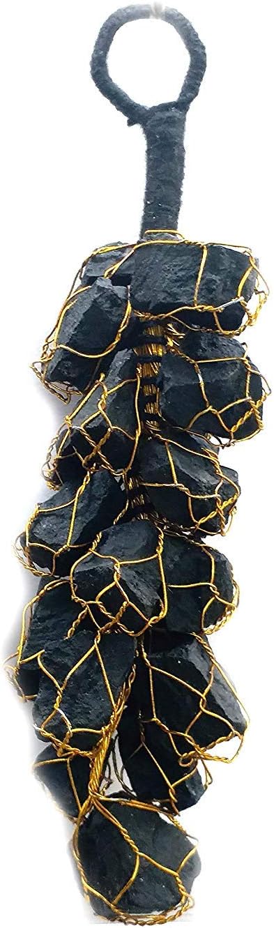 Mautik Sadiwala Stone Vaastu Door Hanging for Protection (17 x 5 cm, Black)