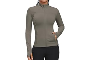 GYM RAINBOW Workout Jackets for Women, Full Zip Slim Fit Lightweight Athletic Running Sports Track Jacket with Pockets