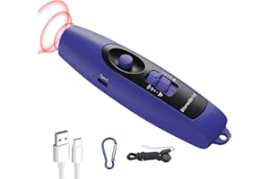 StarWorld Rechargeable Bear Horn - 120dB Electronic Air Horn for Bears with 4 Volume Levels & 3 Tones, Audible 0.5 Miles, LED Safety Light for Hiking, Camping, Wildlife Defense (Blue)