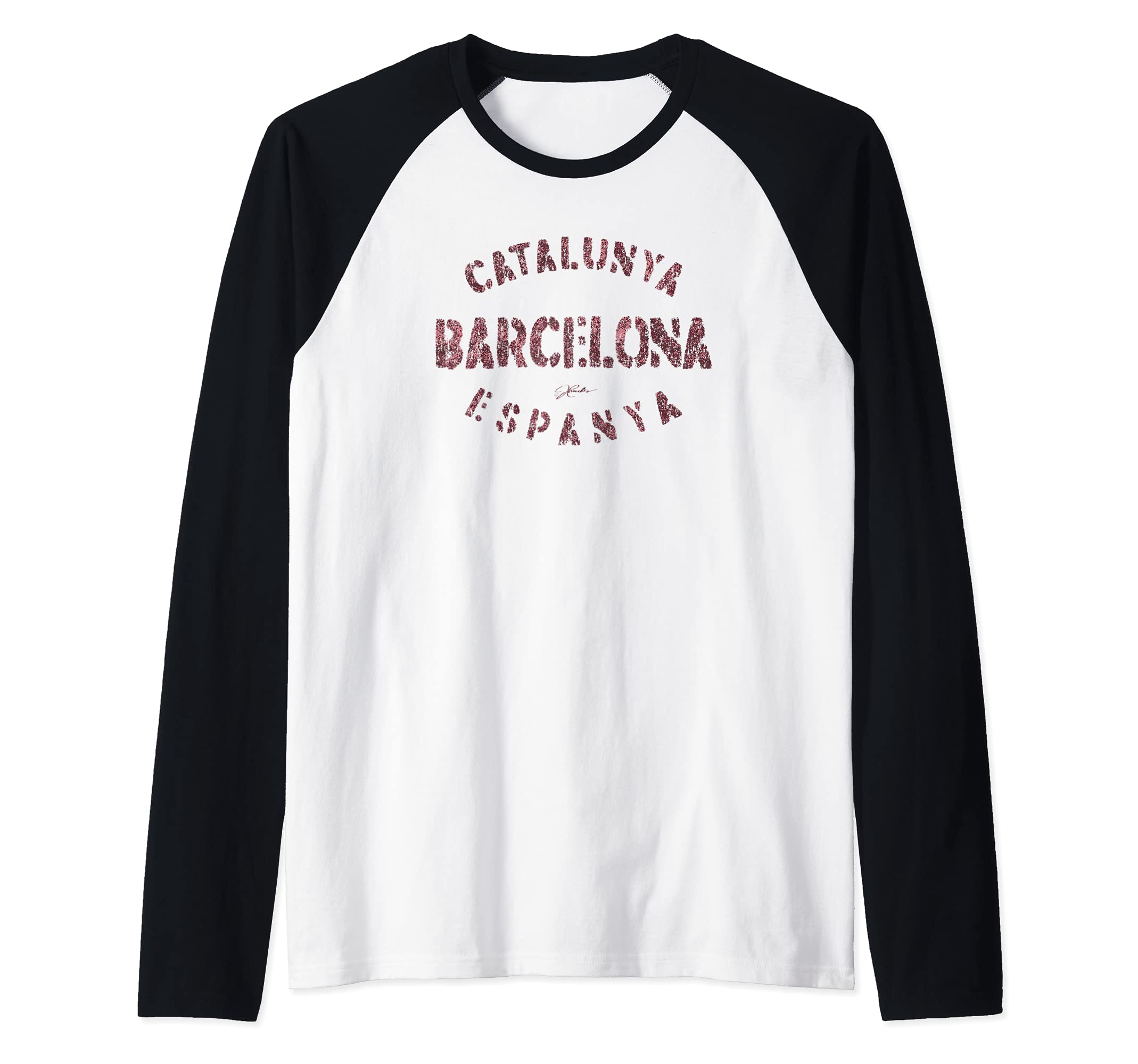 JCombs: Barcelona, Catalonia, Spain Raglan Baseball Tee