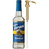 Torani Sugar-Free Syrup, Vanilla Flavor, Pump Included, 25.4 Fl Oz | Sweeten &amp; Add Guiltless Flavoring to Caf&eacute;-Style Drinks &amp; Desserts | Coffee Bar Essentials