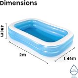 Bestway Family Pool 106 x 69 x 20 inches 2 Ring Quick Deflation Valves view 7