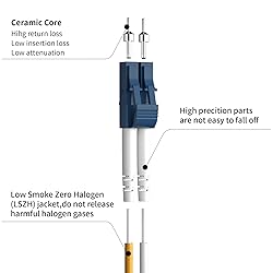Fibergaga-5Pack OS2 LC to SC Fiber Patch Cable, SMF