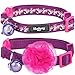 Blueberry Pet Pack of 2 Cat Collars, The Floral Power Stunning Plum Adjustable Breakaway Cat Collar with Bell & Detachable Flower, Neck 9