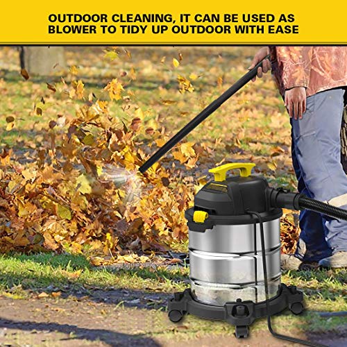 Stanley SL18116 Wet/Dry Vacuum, 6 Gallon, 4 Horsepower, Stainless Steel