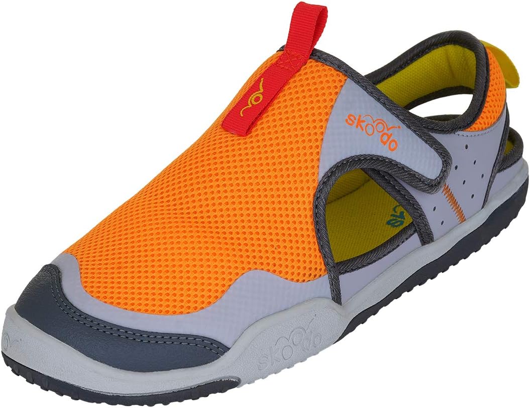 skoodo Kids Casual Sports Shoes (Boys and Girls 6-14 Years) - Winger Glide - Fiery Orange | Grey