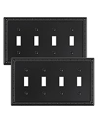 TREEWELL 2-Pack Quad Toggle Light Switch Cover
