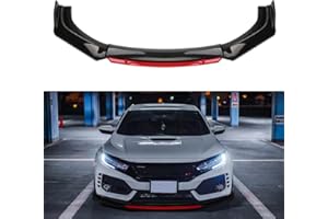goodfitment - Universal Front Bumper Lip Body Kit, ABS Front Spoiler Black Glossy Front Bumper Lip Splitter Body Kit Lightweight Front Body Shovel for Most Cars
