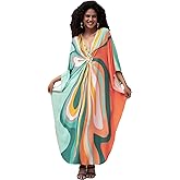 Caftans for women Wave Neck Swimsuit Cover Up kaftan Dress Plus Size caftans Oversized, cover up for swimwear