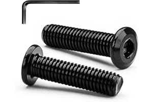 M6 x 30mm Flat Head Hex Socket Cap Screws Furniture Bolts, Stainless Steel 18-8 (304), Black Oxide, Countersunk Connector Scr