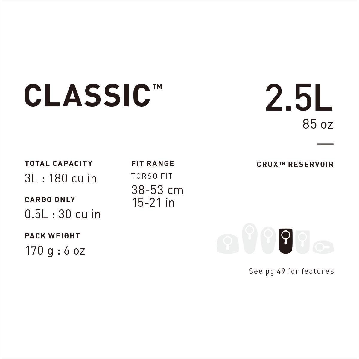 CamelBak Classic 85 oz., Graphite/Black, One Size : Sports & Outdoors