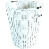 JVL 15-130 - Cesta de la ropa sucia redonda con tapa (exterior de