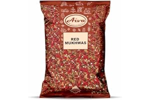 AIVA WE BELIEVE IN QUALITY AIVA Red Mukhwas | Indian Origin Mouth Freshner | Vegan | Digestive treat - 200gm