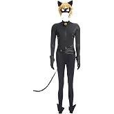 Micotaku Officially Licensed Miraculous Cat Noir Unisex Adult Cosplay Costume Outfit