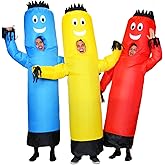 LookOurWay Inflatable Tube Man Costume Multi-Packs - Wacky Wavy Arm Guy Funny Inflatable Halloween Costume for Adults
