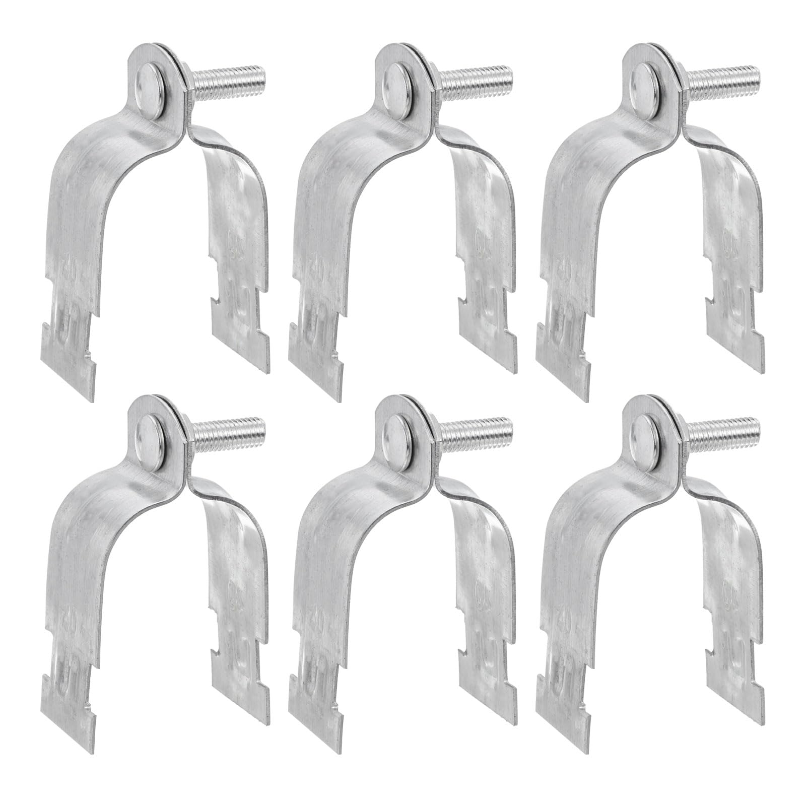 uxcell 1-7/8" EMT Strut Clamps Steel for Rigid Conduit and Pipe 6Pcs Universal EMT Strut Clamps with Bolt and Nut for Rigid Conduit and EMT