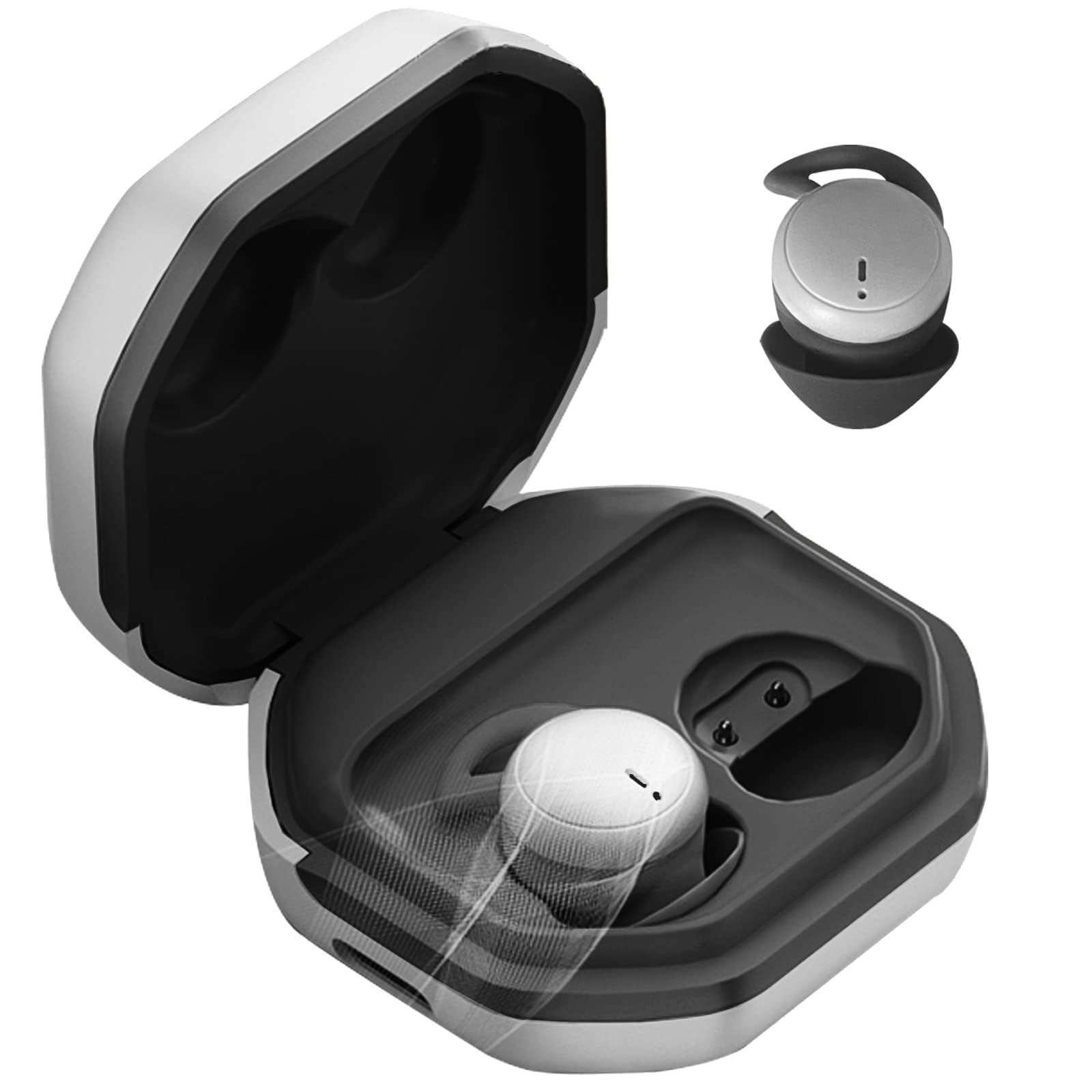 Xmenha Invisible Wireless Small Mini Sleep Earbuds Discreet Ear Buds For Small Ear Canals Bluetooth Smallest Tiny Noise Cancelling Earbuds Wireless Earphones Hidden Headphones for Side Sleepers