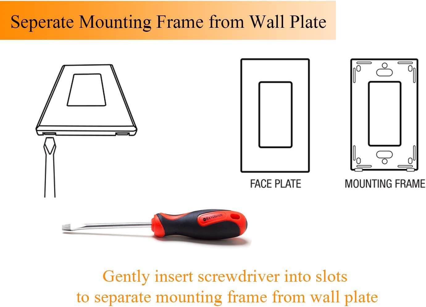 Cloudy Bay in Wall Dimmer Switch for LED Light/CFL/Incandescent, 3-Way Single Pole Dimmable Slide, 600 Watt max, Cover Plate Included -2 Pack: Industrial & Scientific