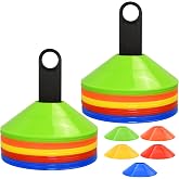 50/100/200pcs Disc Cones, Soccer Cones with Carry Bag and Holder, 5 Colors | for Football, Soccer, Basketball Training Equipment